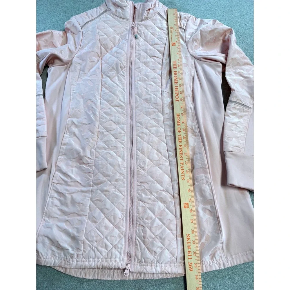 Avia Womens 3X Jacket Pink Quilted Lightweight‎ Athletic Zip Up Plus Activewear